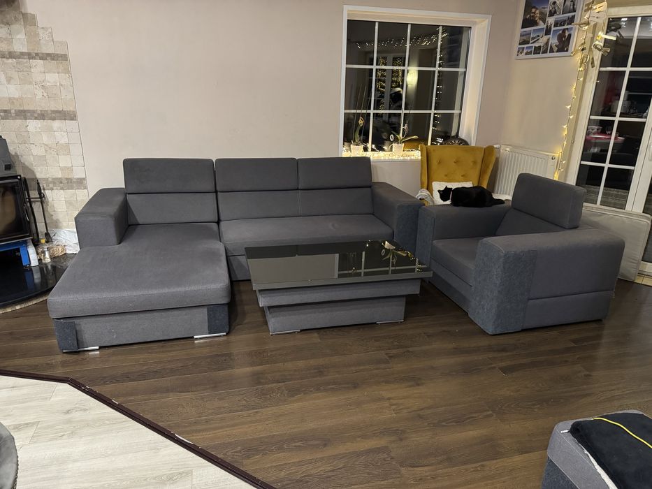 Komplet wypoczynkowy - Kanapa/narożnik, Fotel, Ława