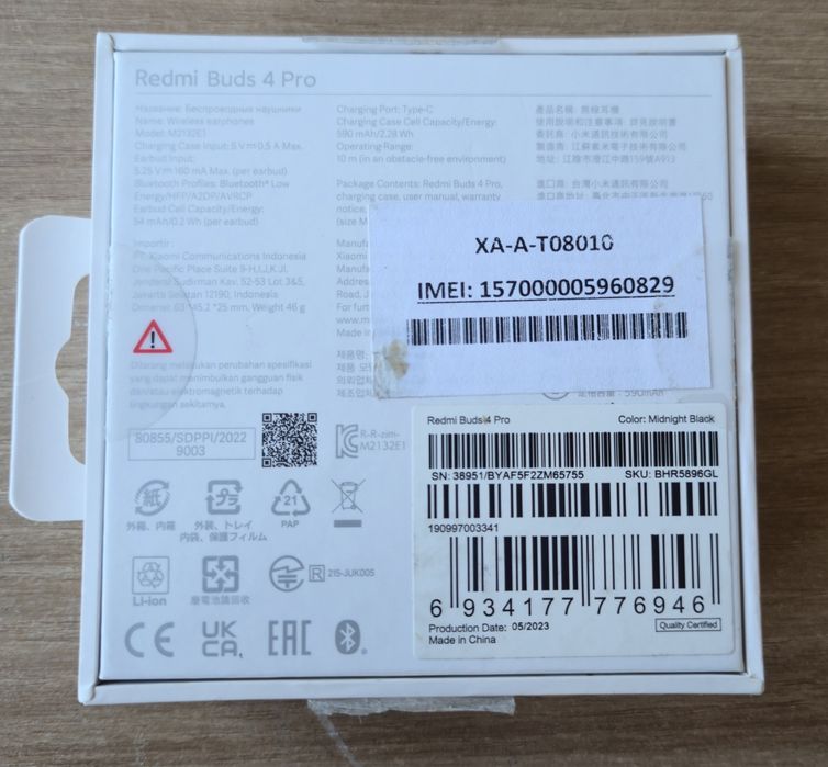 Redmi Buds 4 Pro, Słuchawki bezprzewodowe Bluetooth