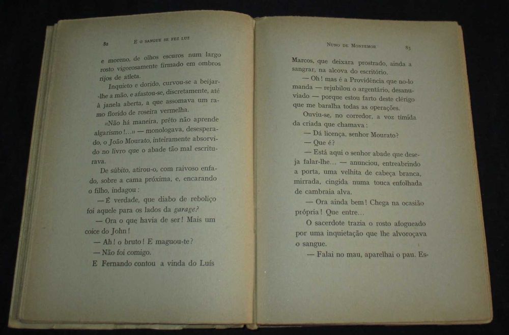 Livro E o Sangue se fez Luz Nuno de Montemor