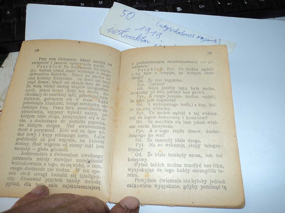 Instruktor piechoty część 2 wyszkolenie bojowe [ 1919r. oryginał ]