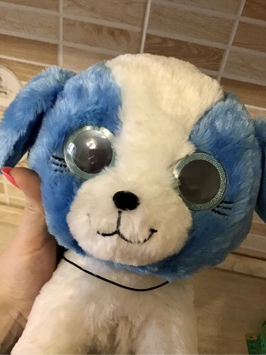 Собака пес іграшка мяка глазастик інерційна twinkle