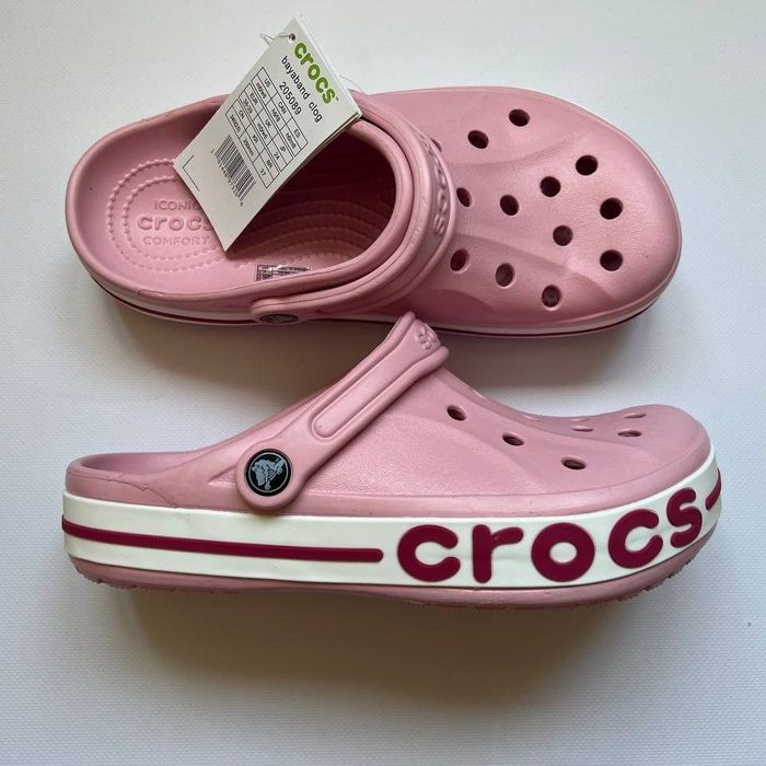 Жіночі шльпанці  Crocs bayaband  pink