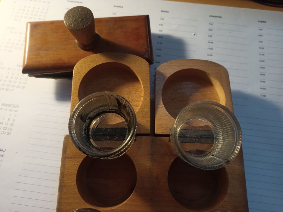 Kałamarz klasyczny PRL, drewniany Retro