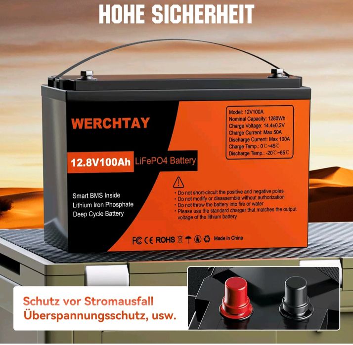 Акумулятор LiFePO4 на 12,8 V 100 Ah.