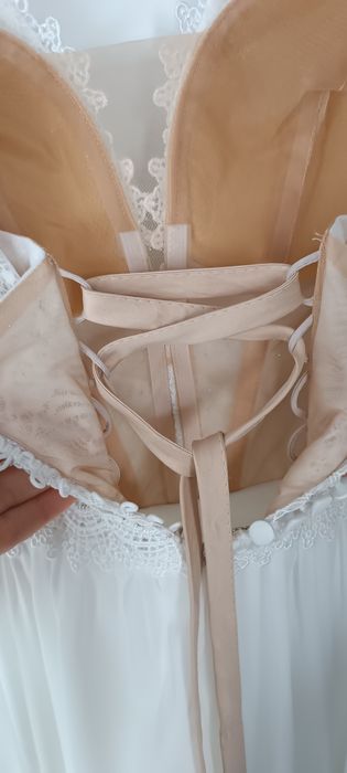 Suknia ślubna 36-40 Biały odcień Śmietanka