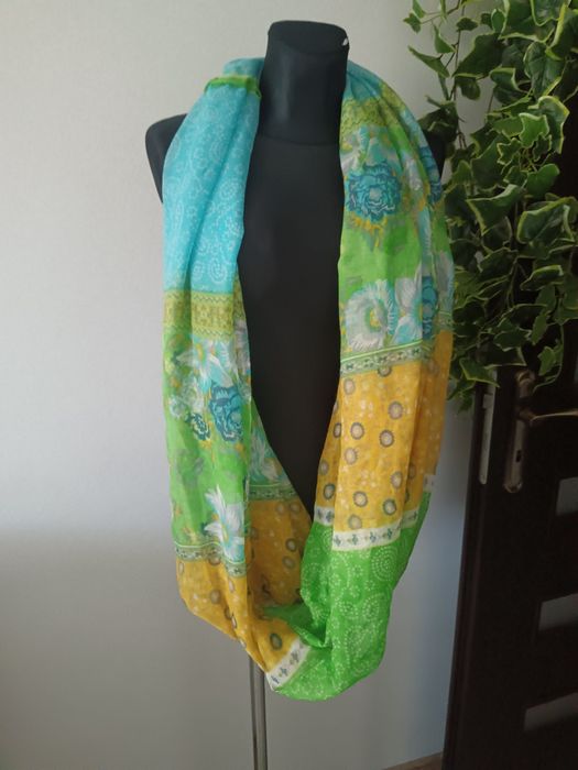 Komin szal szalik apaszka vintage boho romantic wyjściowa lekki