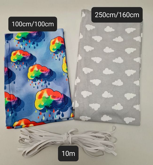 2 kawałki bawełna jersey 180gr +Gratis