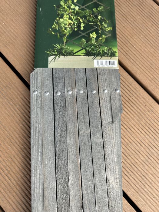 Rozsuwana krata ogrodowa drewniana 200 cm Parkside szary