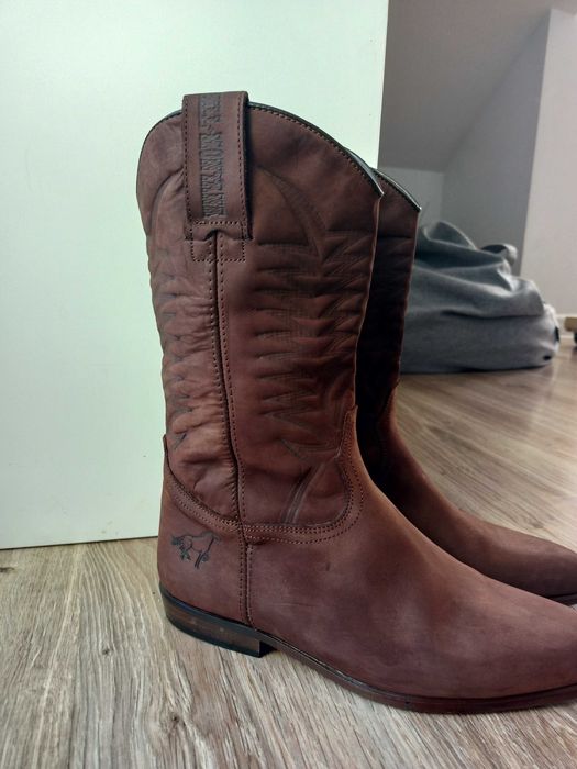 Kowbojki Bill Montana skórzane buty kozaki