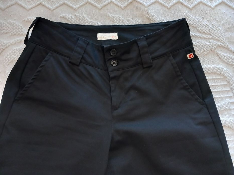 Calças pretas de algodão da Mike Davis