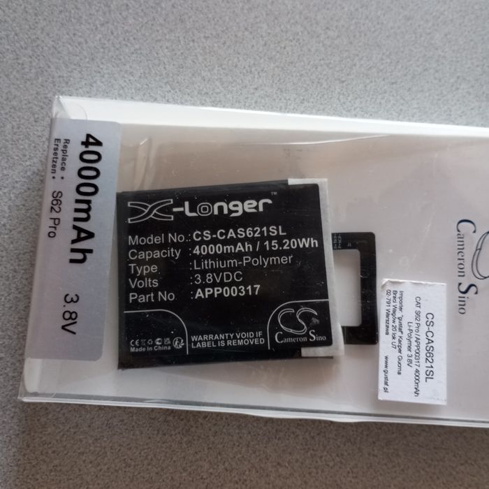 Bateria akumulator do telefonu CATERPILLAR CAT S62 PRO  APP00317