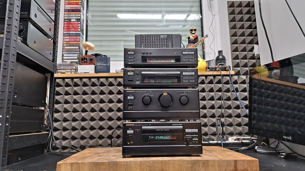 Wieża Onkyo A-911 C-711 T-411RDS K-611 3head z pilotem