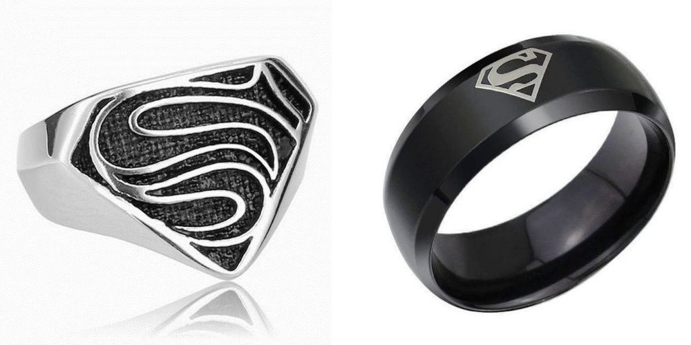 Anel aneis super homem superman gótico motard aço inox 316l *novo