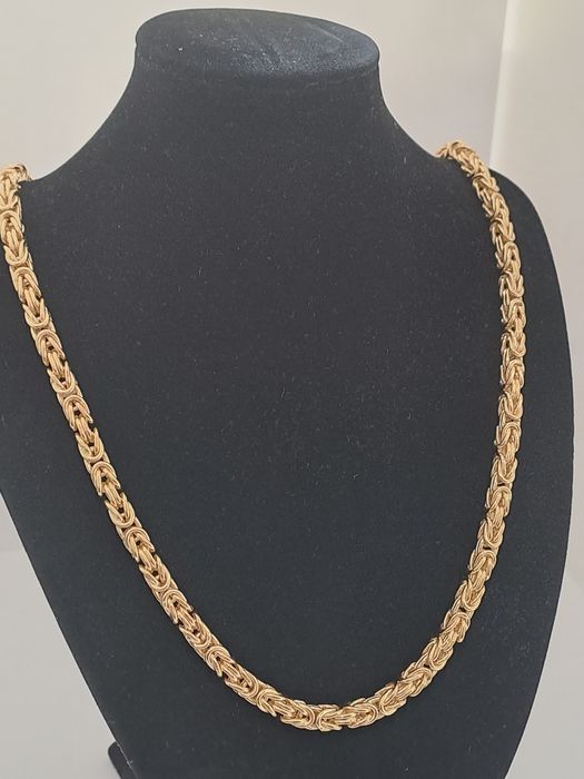 Złoty łańcuszek splot KRÓLEWSKI Dmuchany 585 Nowy