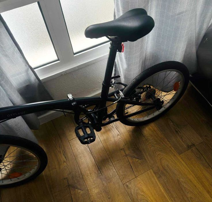 Bicicleta dobrável B'Twin Fold 100, 20 polegadas, de 2020, preta