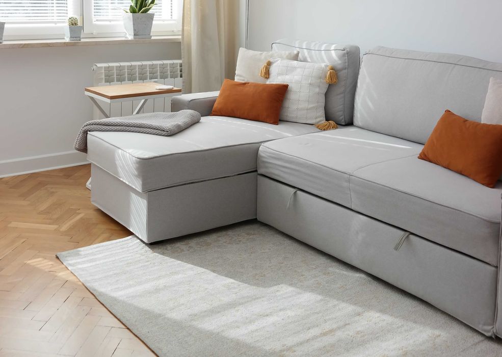 Sofa narożnik z funkcją spania IKEA Vilasund szara