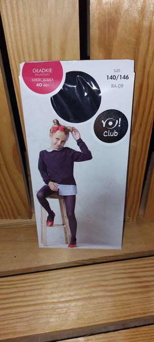 Rajstopy mikrofibra 40den (czarny) - rozmiar 140/146