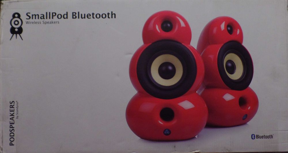 Colunas SmallPod Bluetooth MKII Vermelhas – Novas e Seladas