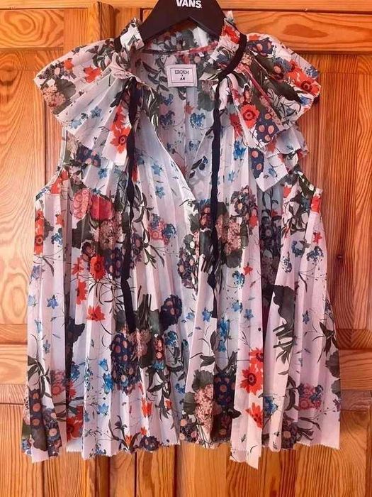 Erdem x H&M pleated floral S