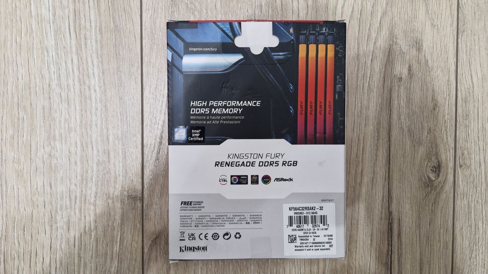 Pamięć Kingston Fury Renegade RGB DDR5 2x 16 GB 32GB 6400MHz CL32