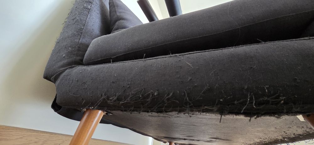 Sofa cama tecido preto