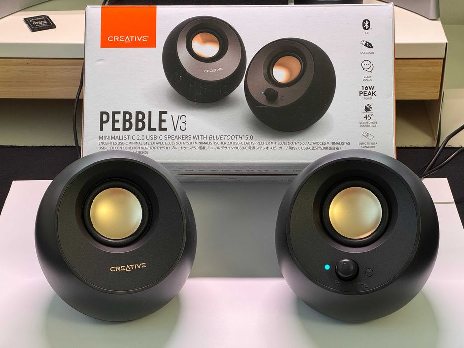 Głośniki komputerowe Creative Pebble V3 – Bluetooth 5.0, USB-C, stan jak nowy