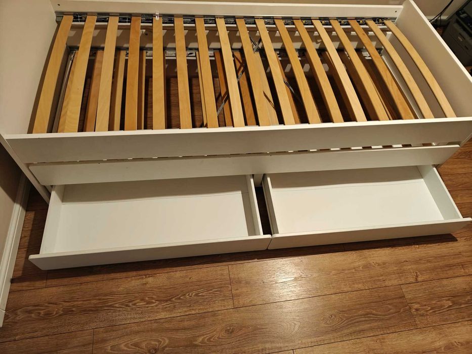 Łóżko Slakt Ikea dziecięce rozsuwane + szuflady