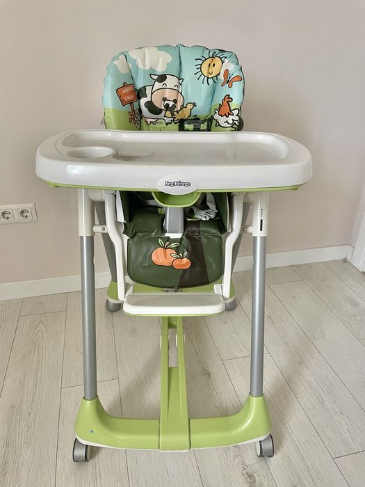 Дитячий стільчик для годування Peg-Perego Prima Pappa Diner у дизайні Happy Farm. Гарний стан. Самовивіз або OLX-доставка