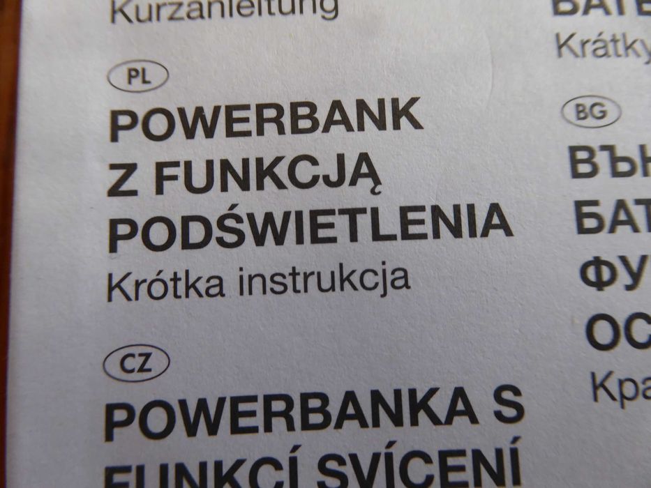 Nieużywany POWERBANK PARKSIDE PPB 10000 A1 z latarką.