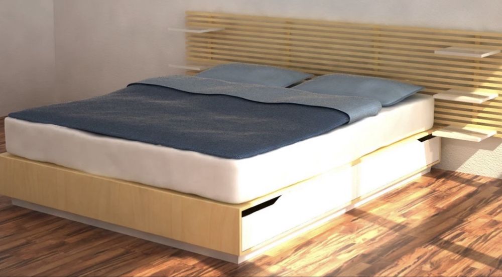 Cama Ikea Mandal + Colchão