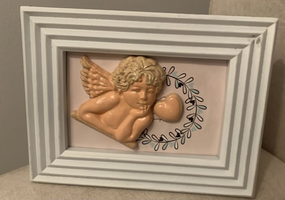 Moldura com anjo 6 € ofereço os portes