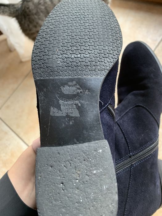 Kozaki granatowe Lavorazione Artigiana r.36