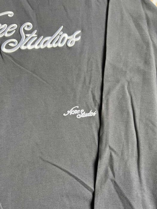 Acne Studios Long Sleeve Logo T-Shirt in Deep Blue L New