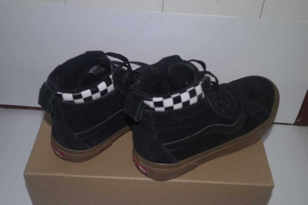 Tenís vans SK8-HI Preto/Xadrez quase sem uso