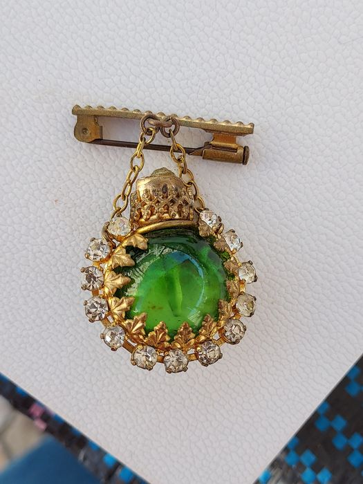 Antigo broche de perfume