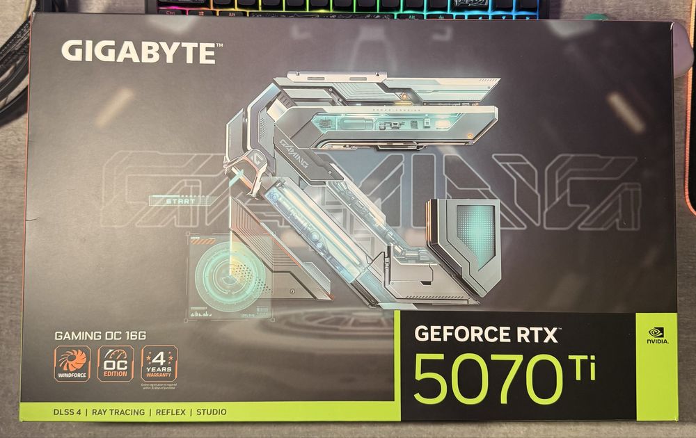 Видеокарта Gigabyte RTX 5070 Ti 16gb Gaming OC