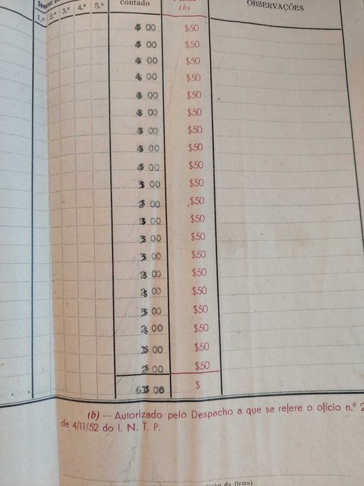 documentos sindicais antigos para colecionadores