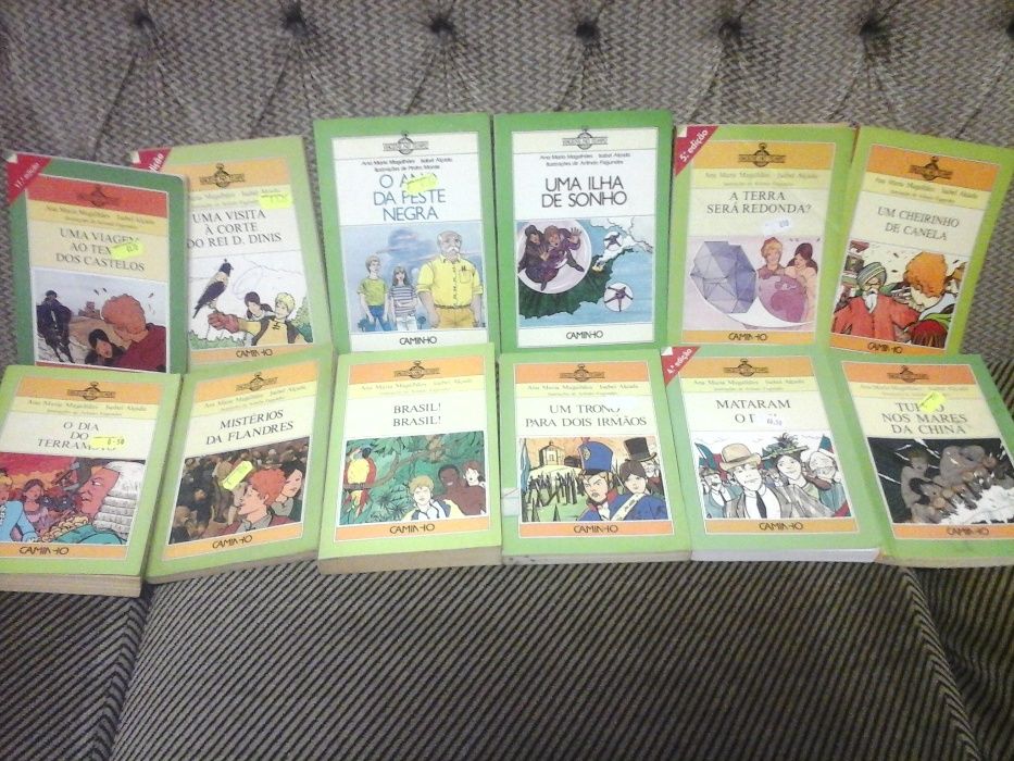 Livros Coleção Viagens no Tempo de Ana Maria Magalhães e Isabel Alçada