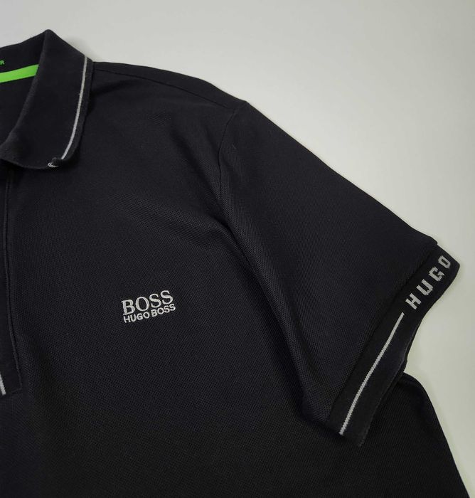 Hugo Boss Koszulka Polo Czarna Bawełniana Klasyczna Męska L