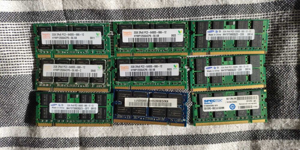 Memória Ram Udimm Sodimm 2GB a 8GB DDR2 DDR3 DDR4 ECC