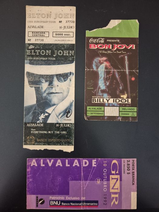 Bilhetes de concerto