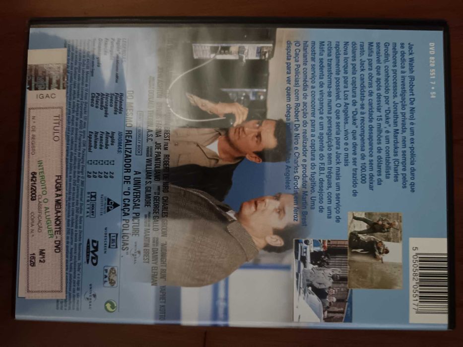 filme dvd original - fuga a meia noite