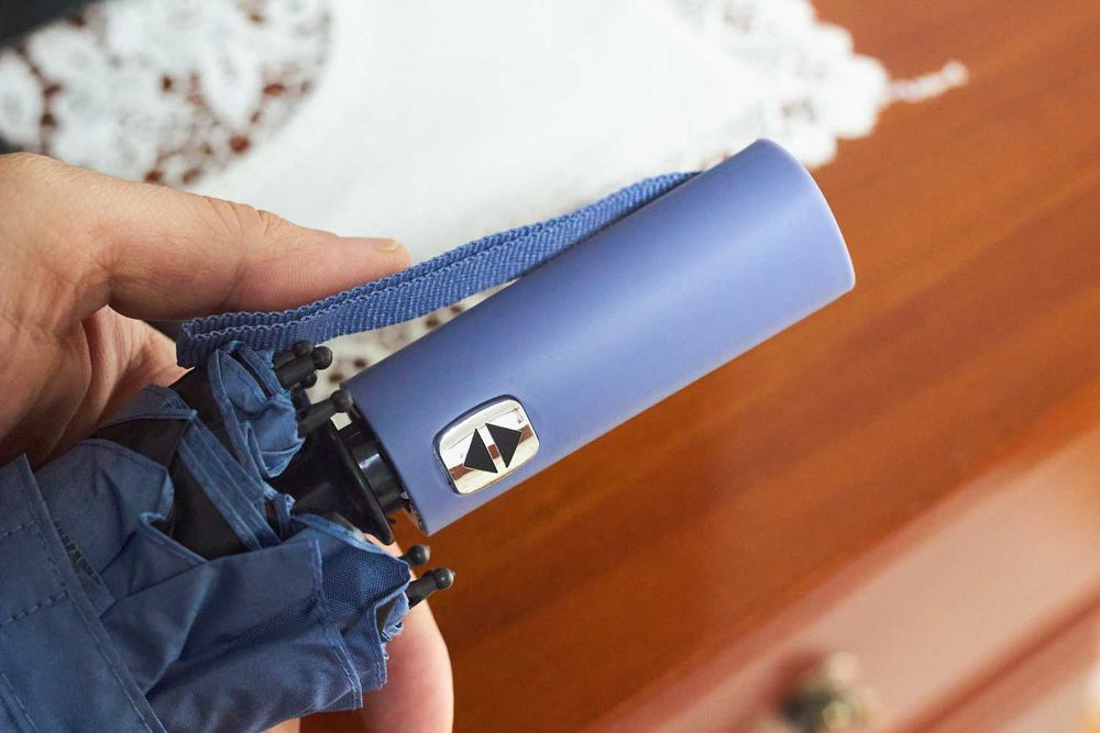 Guarda-chuva compacto com suporte auto recolha