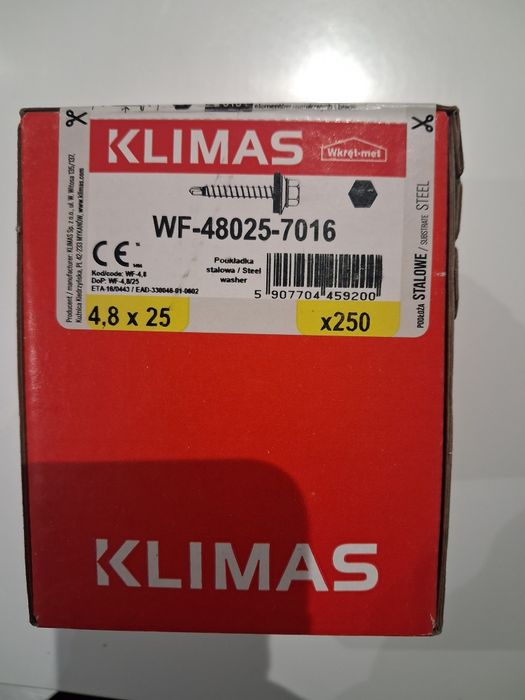 Wkręty farmery 4,8 x 25mm RAL 7016