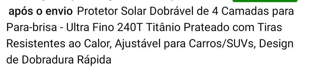 Proteção solar nova