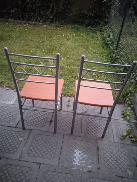 Cena za 2 x Krzesło Stylowe Krzesła Metalowe