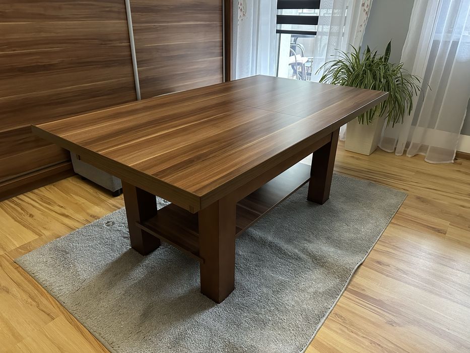 Stół rozkladany do salonu 140x80cm w kolorze ciemny dąb