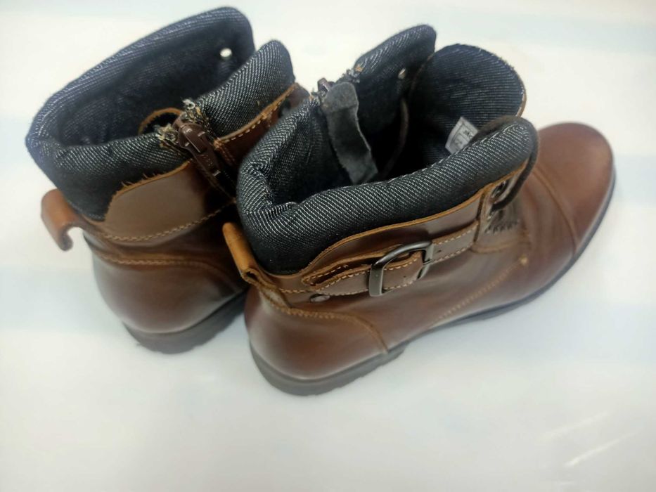 Jack & Jones Skórzane Męskie Brązowe Trzewiki Rozm.43