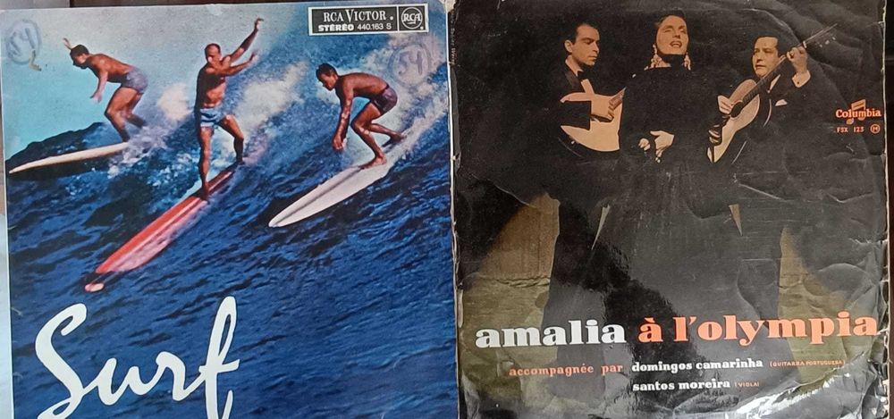Discos de vinil antigos – Música popular portuguesa e estrangeira