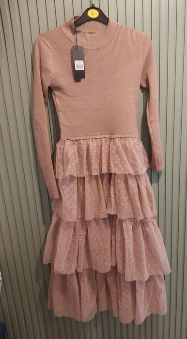 Vestido folhos country style